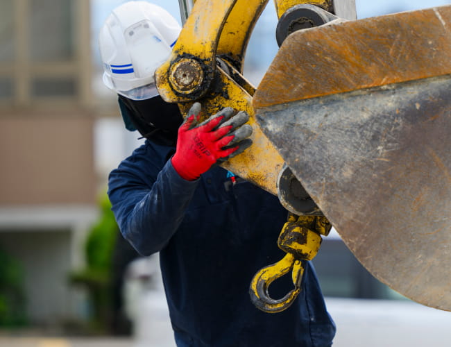 写真：道路改良工事