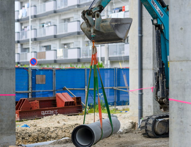 写真：道路改良工事